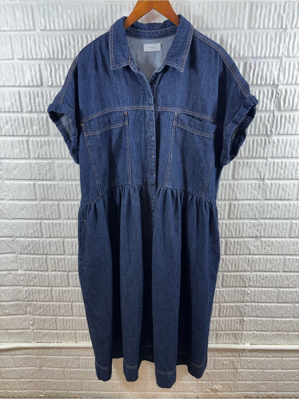 MAYE Harper Denim Dress 3X - Picture 2 of 5